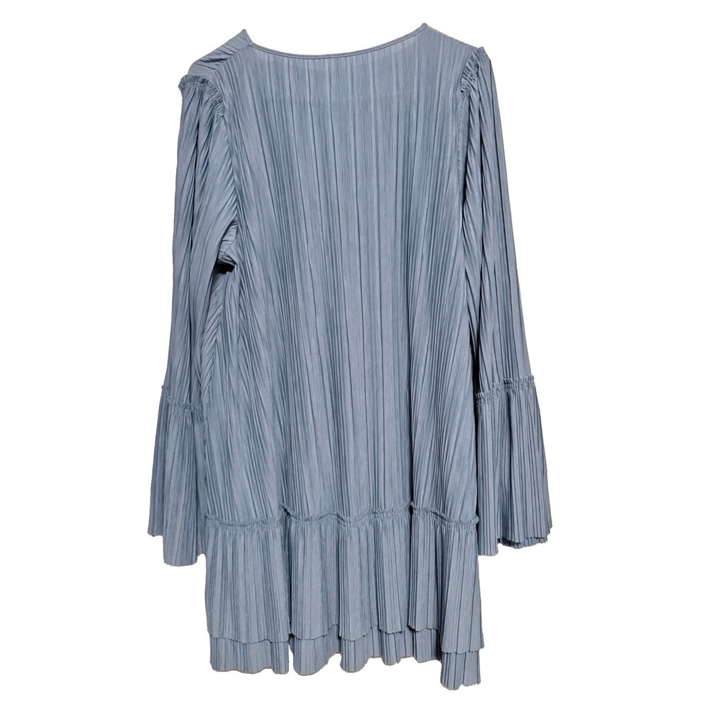 Free People Women's Blue Flutter Sleeve Dress Medium - Picture 2 of 3